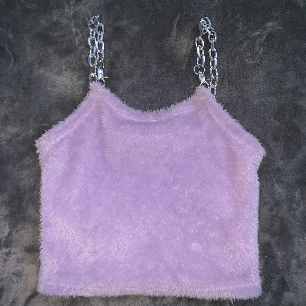 fuzzy very comfortable with fake metal straps